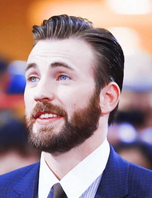  Corte de pelo con barba de Chris Evans