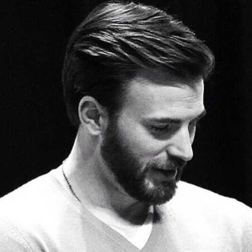 chris evans keskipitkä kuvioitu kampaus