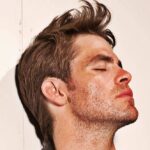 chris pine messy length lined hairstyle