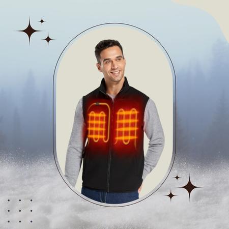 ORORO Men’s Fleece Heated Vest